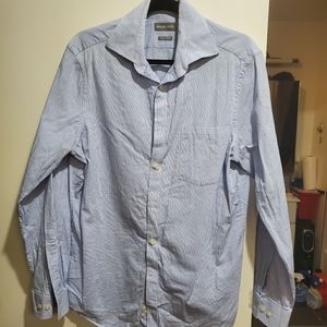 Michael Kors blue check dress shirt
